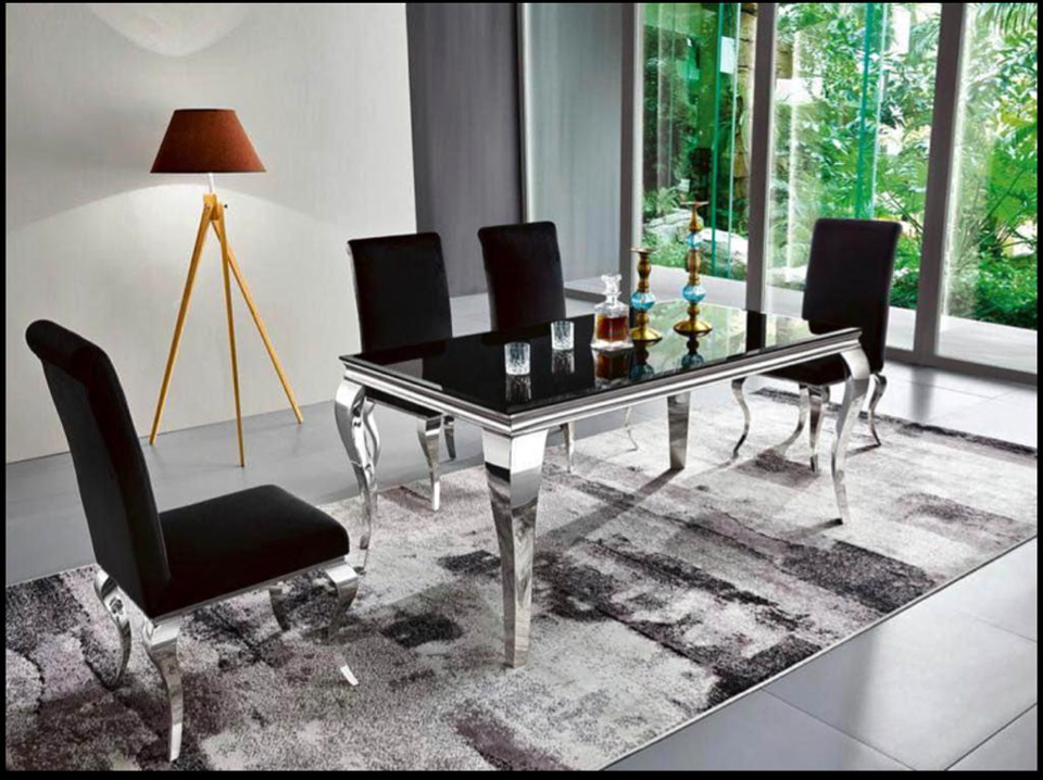 858_Glass_Dinning T /Silver